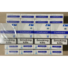 Купить  недорого блок сигареты Compliment 25 blue KS блоками (поблочно) в Украине